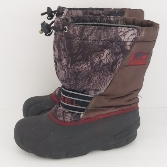 SOREL | Youth Boys Cub Winter Snow Boots Grey Black Size 2 - Picture 3 of 11